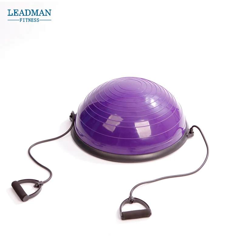 gym Half Ball with Resistant Band Yoga Ball Exercise Balance Stability Trainer Bosuing ball for Home Gym Core Training