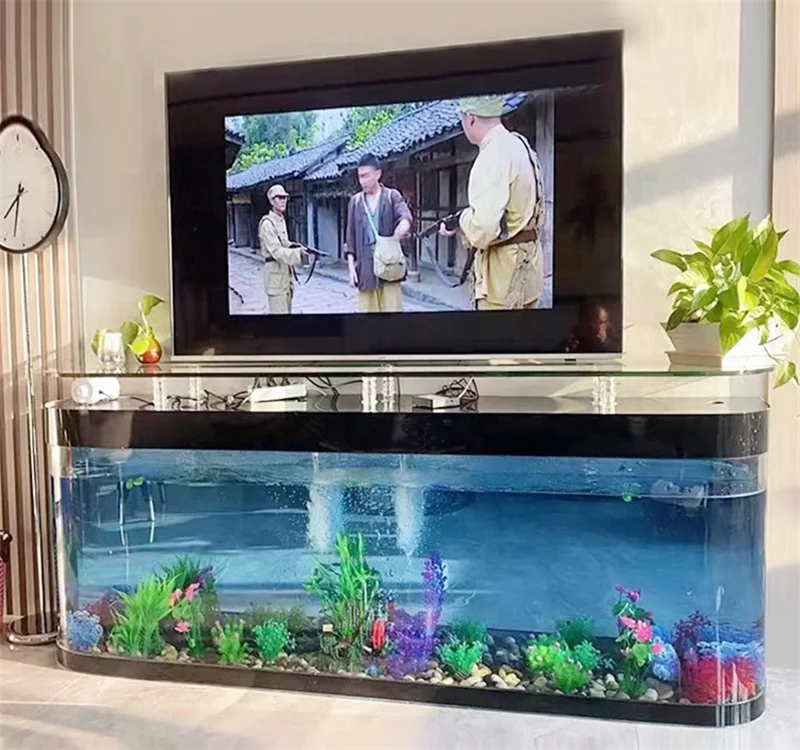 Large Glass Fish Tank Led Light Ornamental Fish Wet And Dry Separation Filter Aquarium