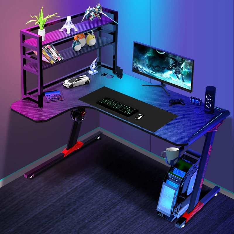 The manufacturer directly sells the new L-type game computer desk, home competitive desk, computer office desk