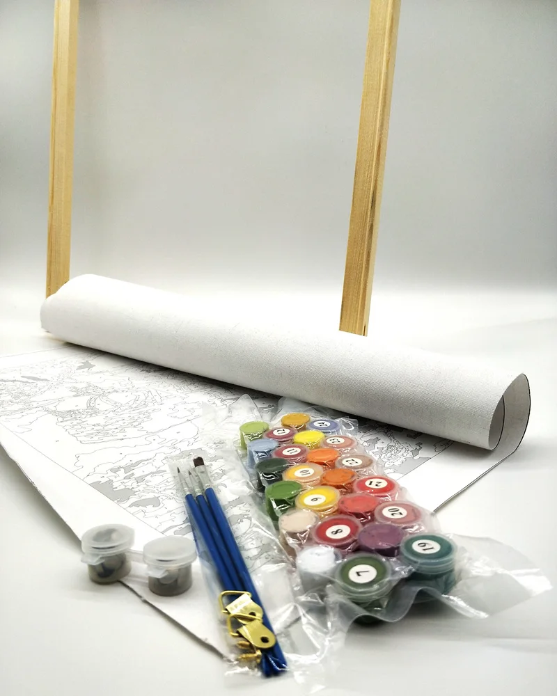 Elegent lady in Paris Eiffel Tower DIY painting by numbers oli painting art decoration