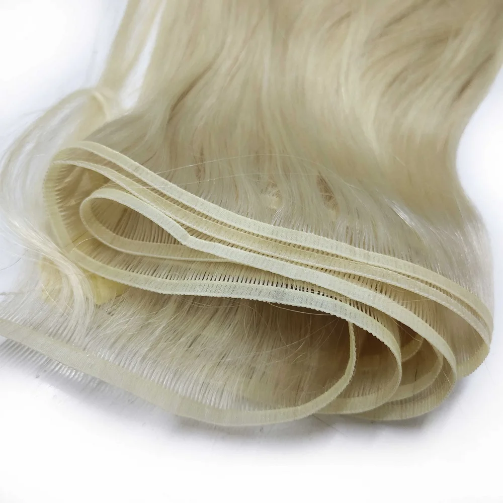 Russian Hair Supplier Double Drawn Raw Virgin Cuticle Aligned Flat Hair Weft
