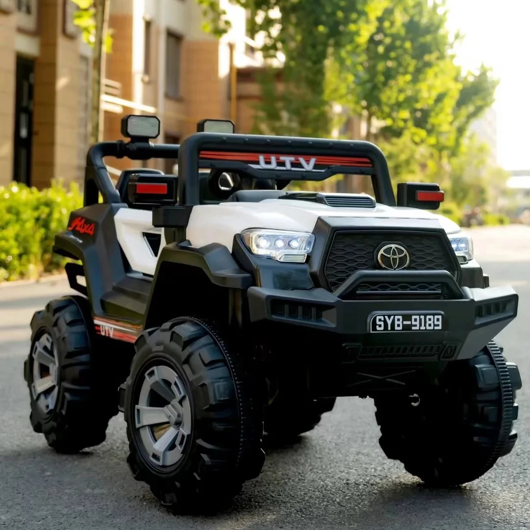 2023 low price 2 seater open doors cars 7yers old automatic 24v plastic police toys car to drive push 8 tyre toy car