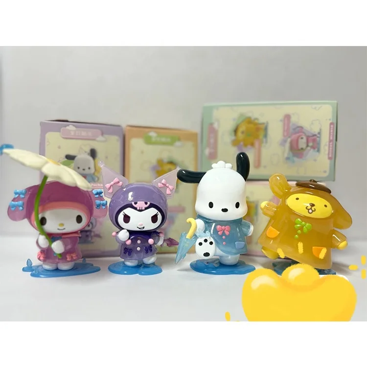 Wholesale Popular cute Mold Plastic Art Figure Sanrio mystery box toys surprise rainy day blind box anime toys figures