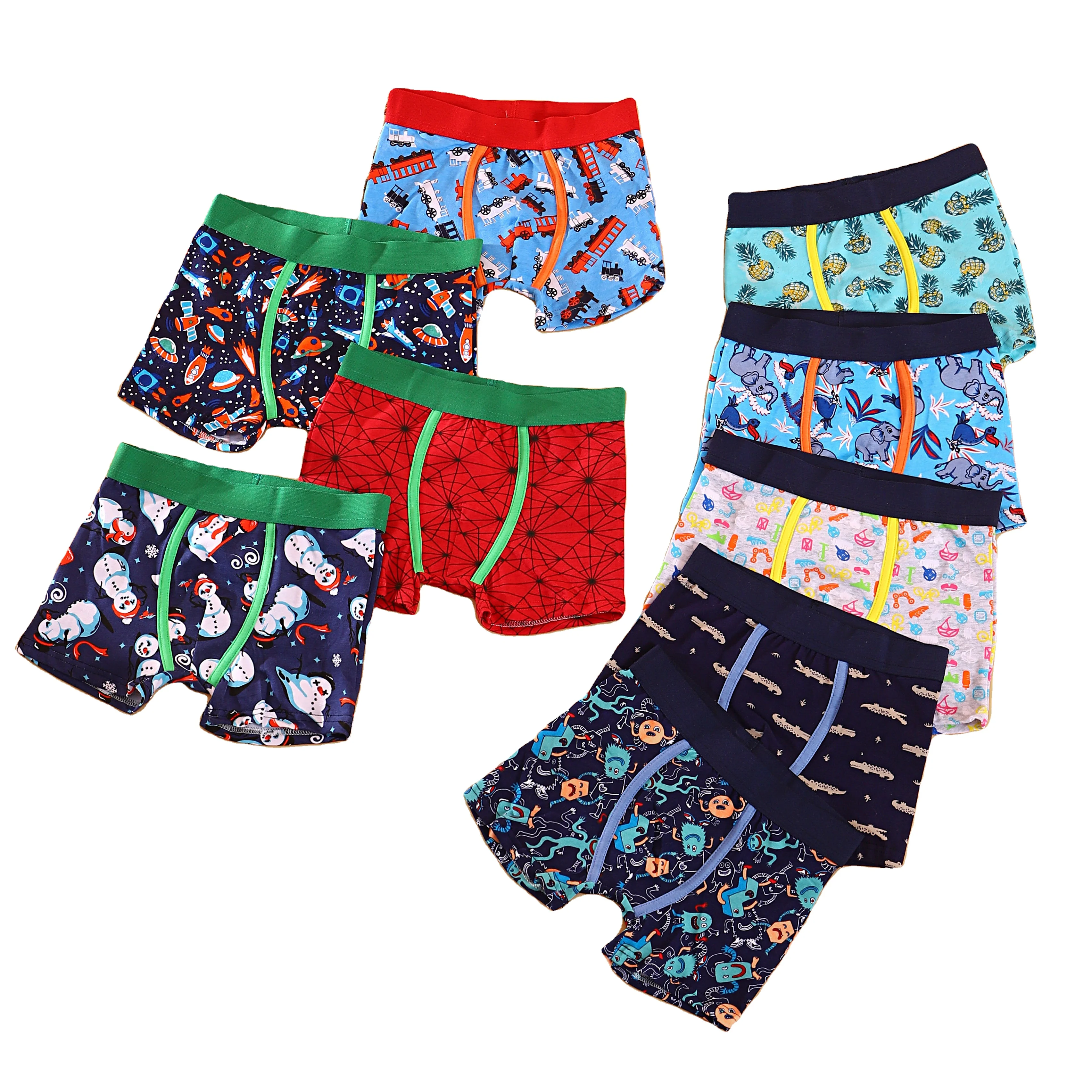 Fashionable Printed Kids Panties Cute Baby Boy Boxers Combed Cotton Boys Underwears Factory sales