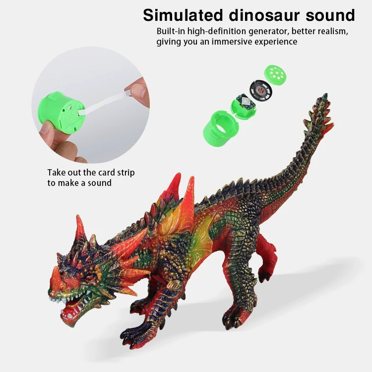 Hot-selling soft glue animal model realistic dinosaur ornaments PVC stuffed dinosaur toys