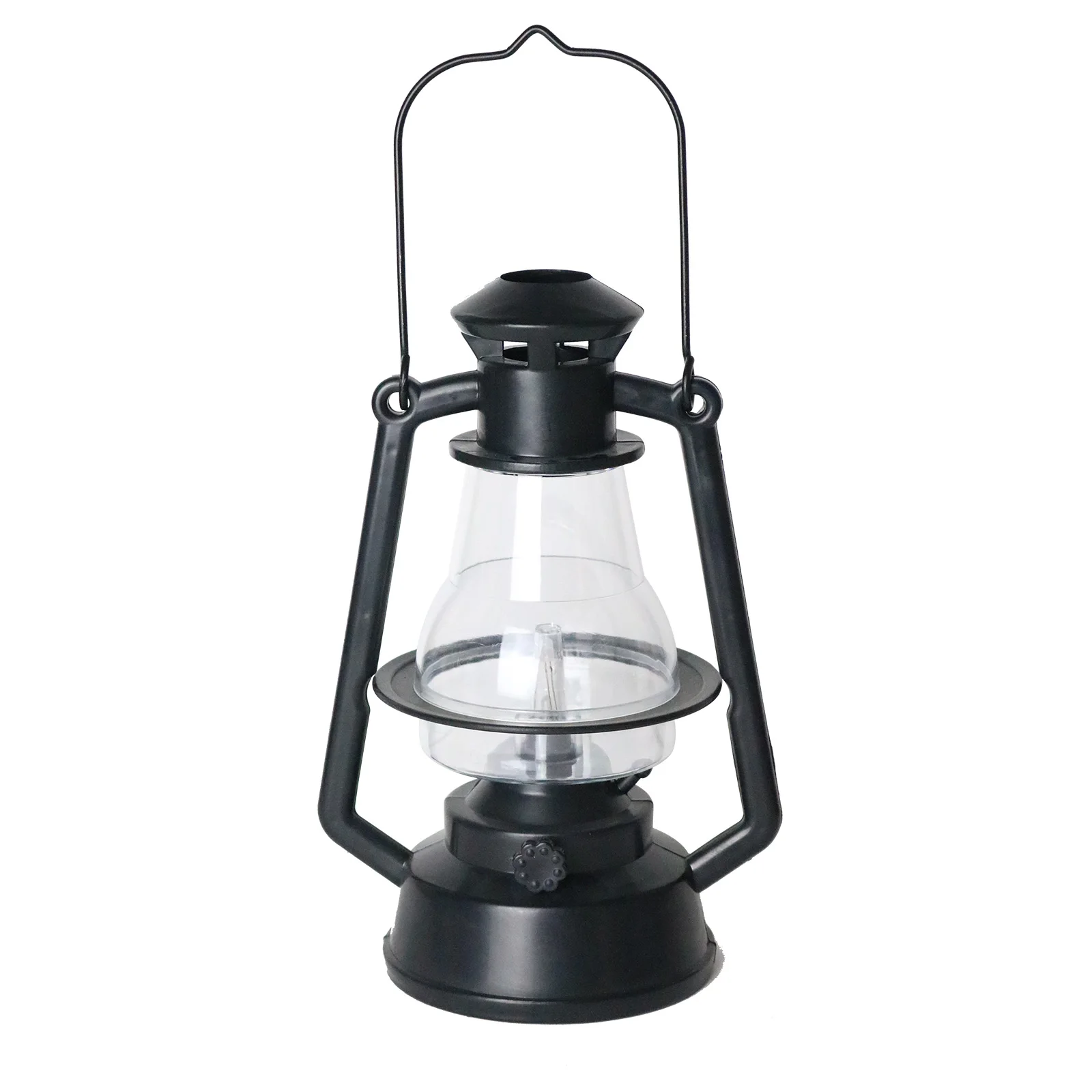 Pl3169F Retro Oil Lamp Black Simulation Flame Red Flashing Outdoor Camping Wholesale Vintage Kerosene Lights Oil Lamp Lantern