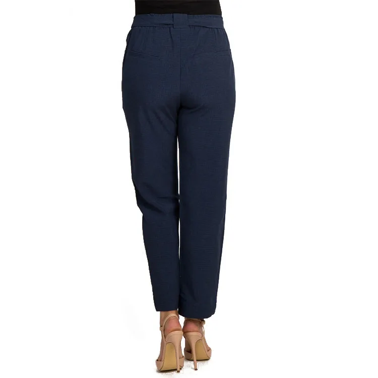 Elastic Waistband Plaid Maternity Pregnancy Pants