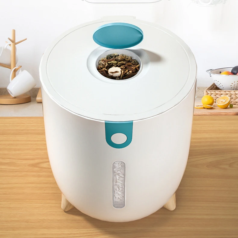 Amazon Hot Food Storage Container Plastic Grain Storage Box 5Kg Airtight Rice Dispenser