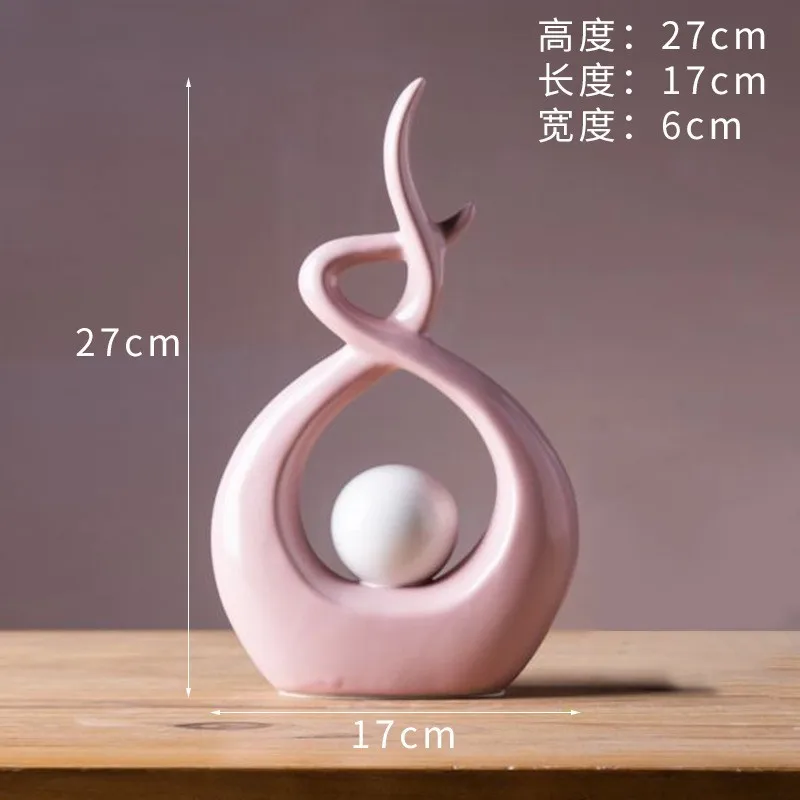 Wholesale ceramic crafts gifts modern luxury art unique ornaments for home accessories decoration