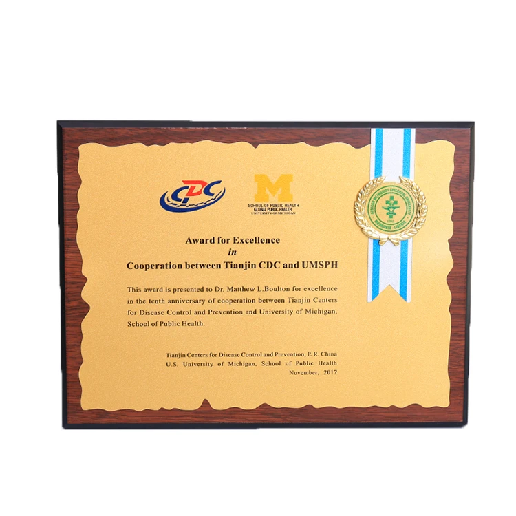 Custom High Quality Plaques Souvenir Wooden 3D Shield Award Plaques for Royal Army