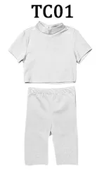 Custom Logo Pattern Solid Color Mommy and Me Outfit 2 Pieces Biker Shorts Set