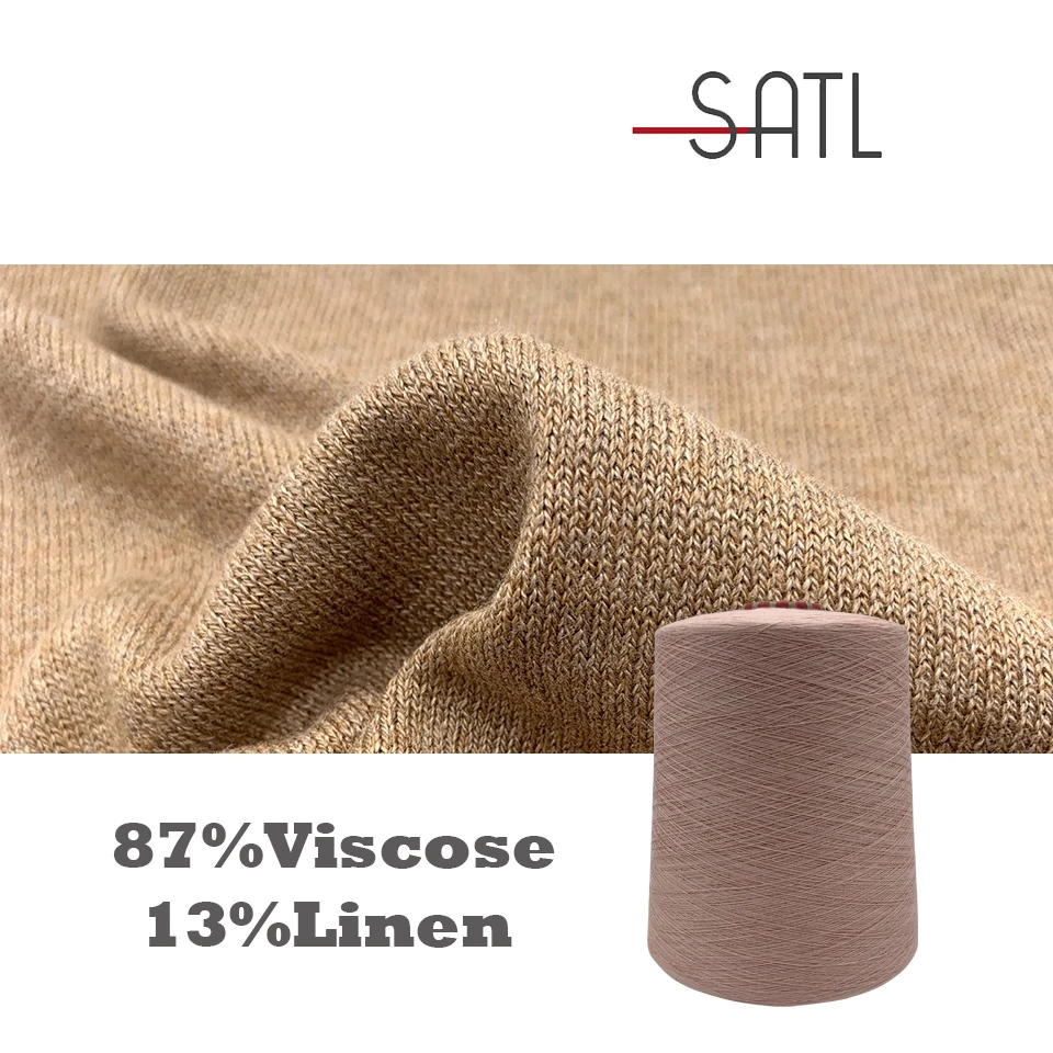 Wholesale  2/32s 87% Viscose 13% Linen Blended Yarn For Spring Knitwear