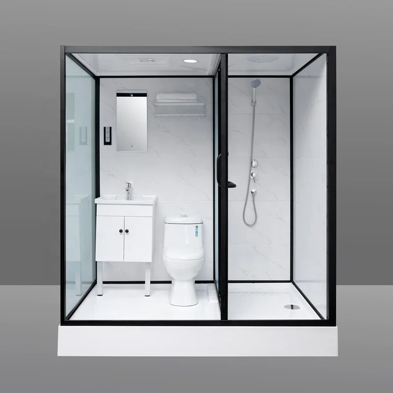 Factory cheap price shower room for bath all in one bathroom portable toilet showerroom