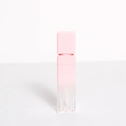 square pink lip gloss tube 8ml cosmetic packaging empty tube