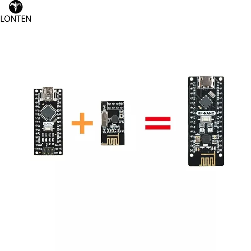 RF Nano V3.0 Micro USB модуль ATmega328P QFN32 5V 16M CH340 встроенный NRF24l01 + 2 4G беспроводной Imme