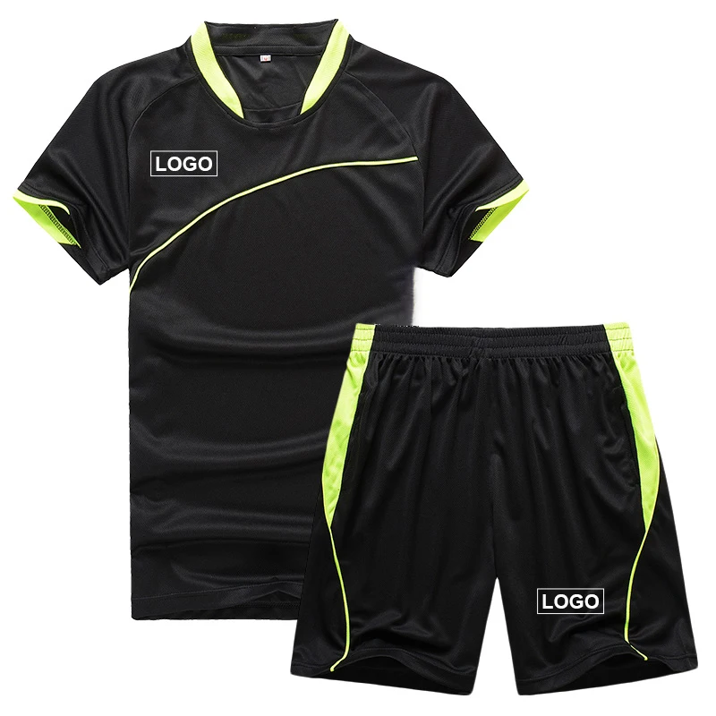 Best Selling Outdoor Fitness Gym Jogging Suits Breathable Mesh Soccer Jersey And Training Shorts Set 2 Piece Mens Tracksuit