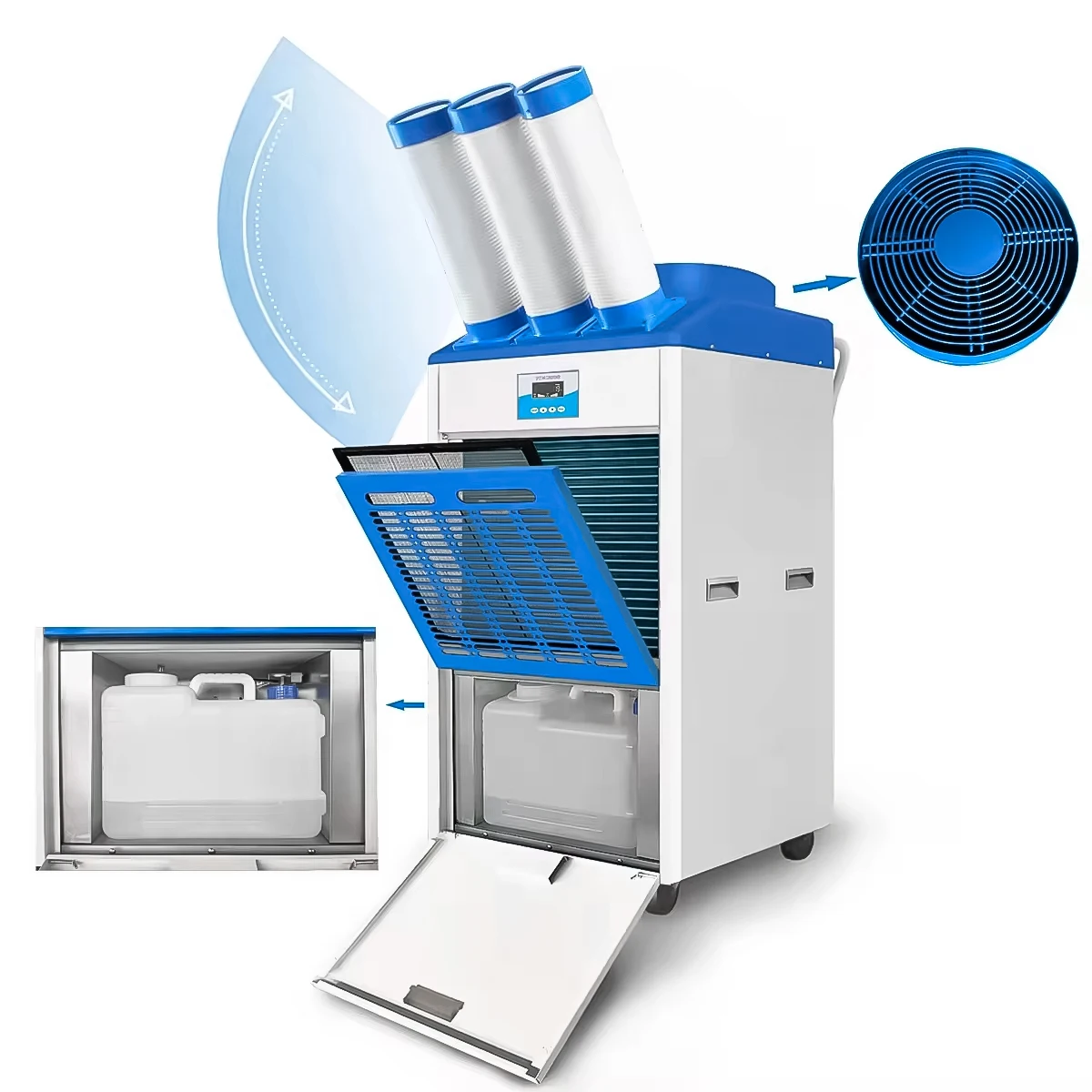 Rotary compressor 2Tons portable factory cooling air conditioner for industrial