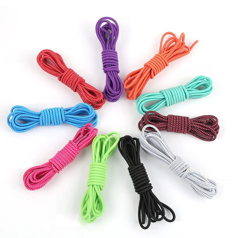 wholesale 100cm long flexible elastic high quality buckle shoelaces for sneakers reflective