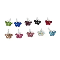 Wholesale 925 Sterling Silver Needle Nose Rings Stud Earrings CZ Butterfly I Shape Nose Studs Body Piercing Jewelry