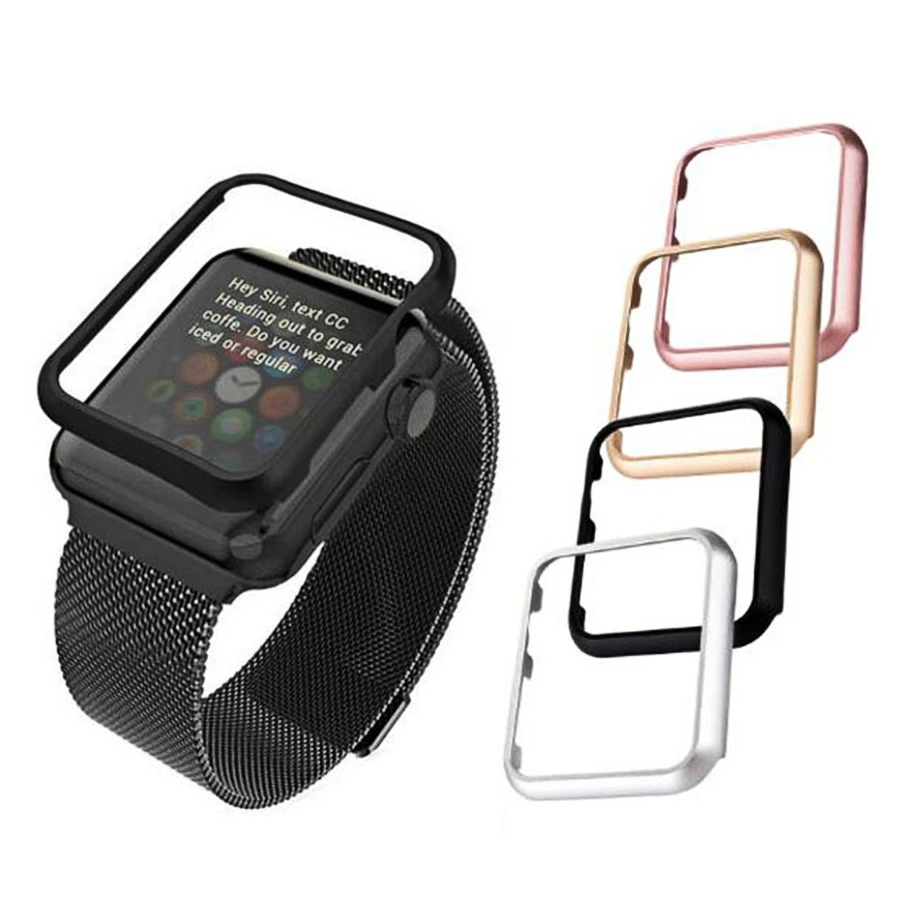 Матовый бампер для IWatch Series 8 7 6 Se 5 4 защитный Алюминиевый Чехол Apple Watch Ultra 49 мм 44 45