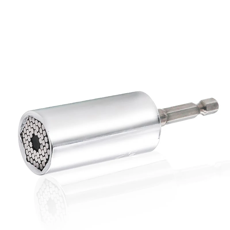 Universal Torque Wrench Head Set Socket Sleeve 7-19mm Power Drill Ratchet Bushing Spanner Key Grip Multi Hand Tools Cr-v Sleeve