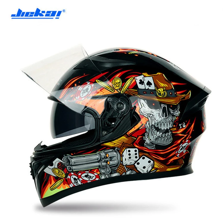 Hot sale Jiekai 316 Motorcycle Full Face Helmet Double Lens Four Seasons for Adult Men Women