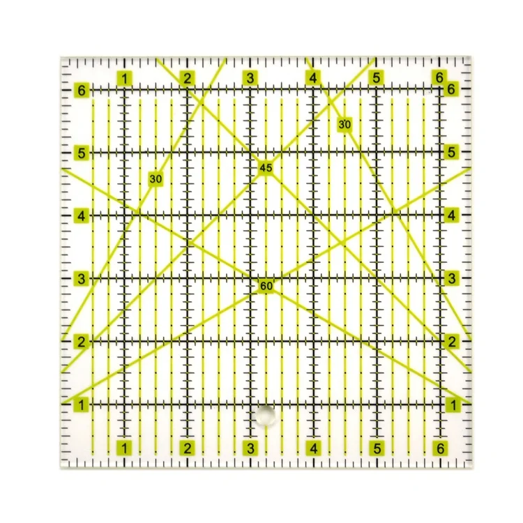 6.5 inch Anti-Slip Sewing Acrylic Ruler DIY Quilting Tools Square Quilting Ruler
