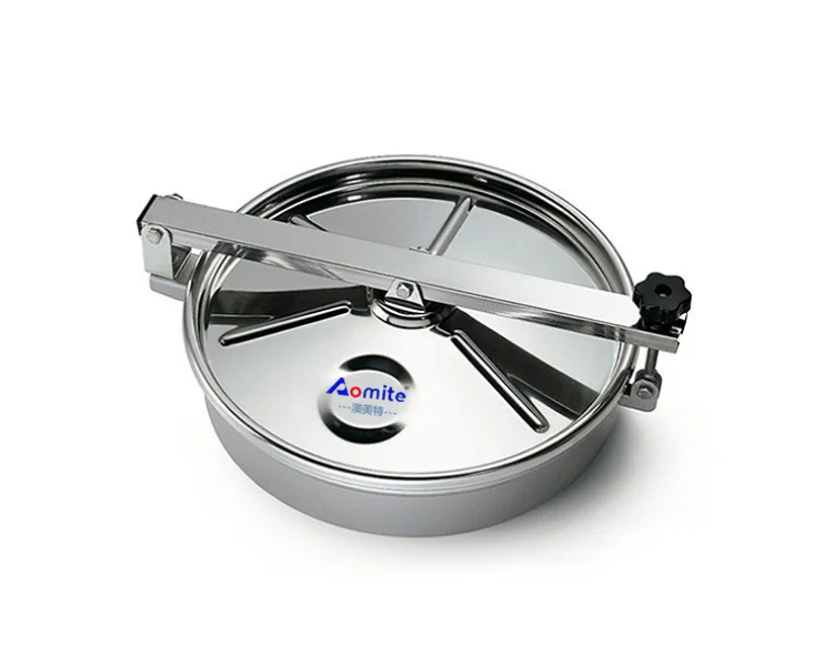 Mirror Polished Stainless Steel 304/316L Beer Brewing Equipment  Round Manhole SS304 Cover Vessel Manhole