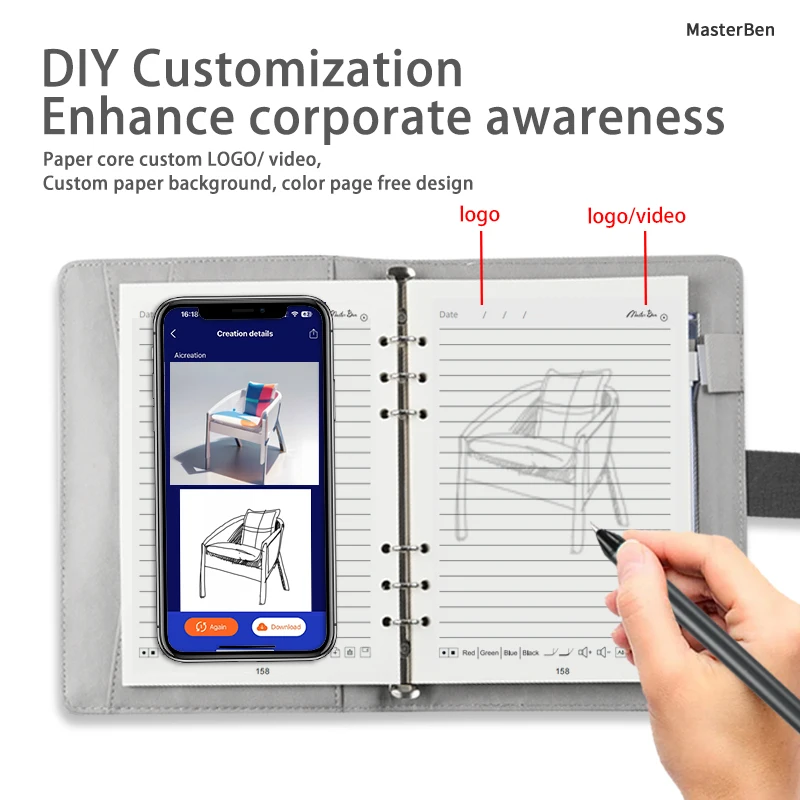 Factory Direct Multifunctional Notepad Drawing  Writing  Multilanguage Translation Drawing Generation Effects Smart Notebook