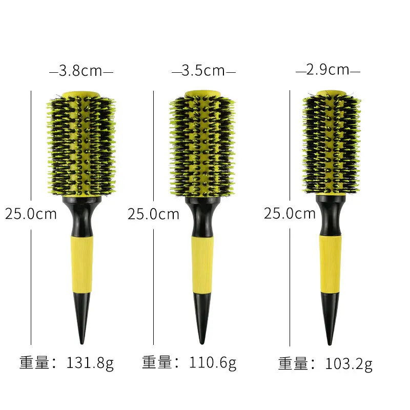 Hot Selling Salon Hair Brush Bristle Boar Aluminum Tube Roller Comb Hot Air Rotating Styling Massage Made Wood Nylon Silicone