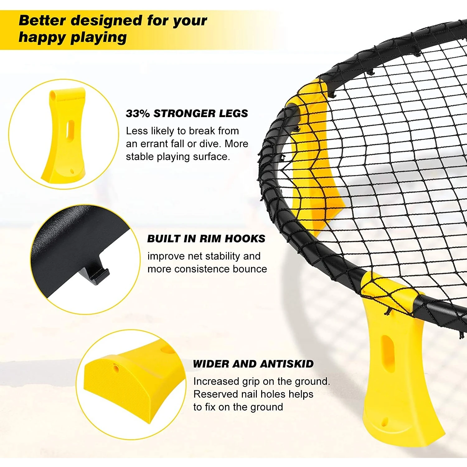 Outdoor Sports Beach Ball Game Volleyball Spike Game Set for Beach