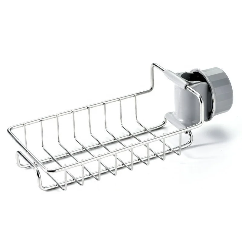 
Kitchen 1 tier 201 304 stainless steel iron dish soap cloth drainer drying storage bowl rack holder cabinet caddy 
