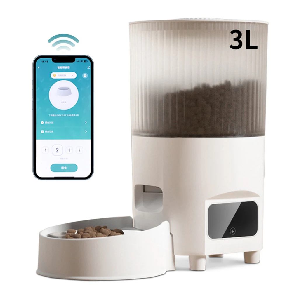 Wholesale pet intelligent automatic feeder timed quantitative feeding machine visual app remote control cat and dog feeder