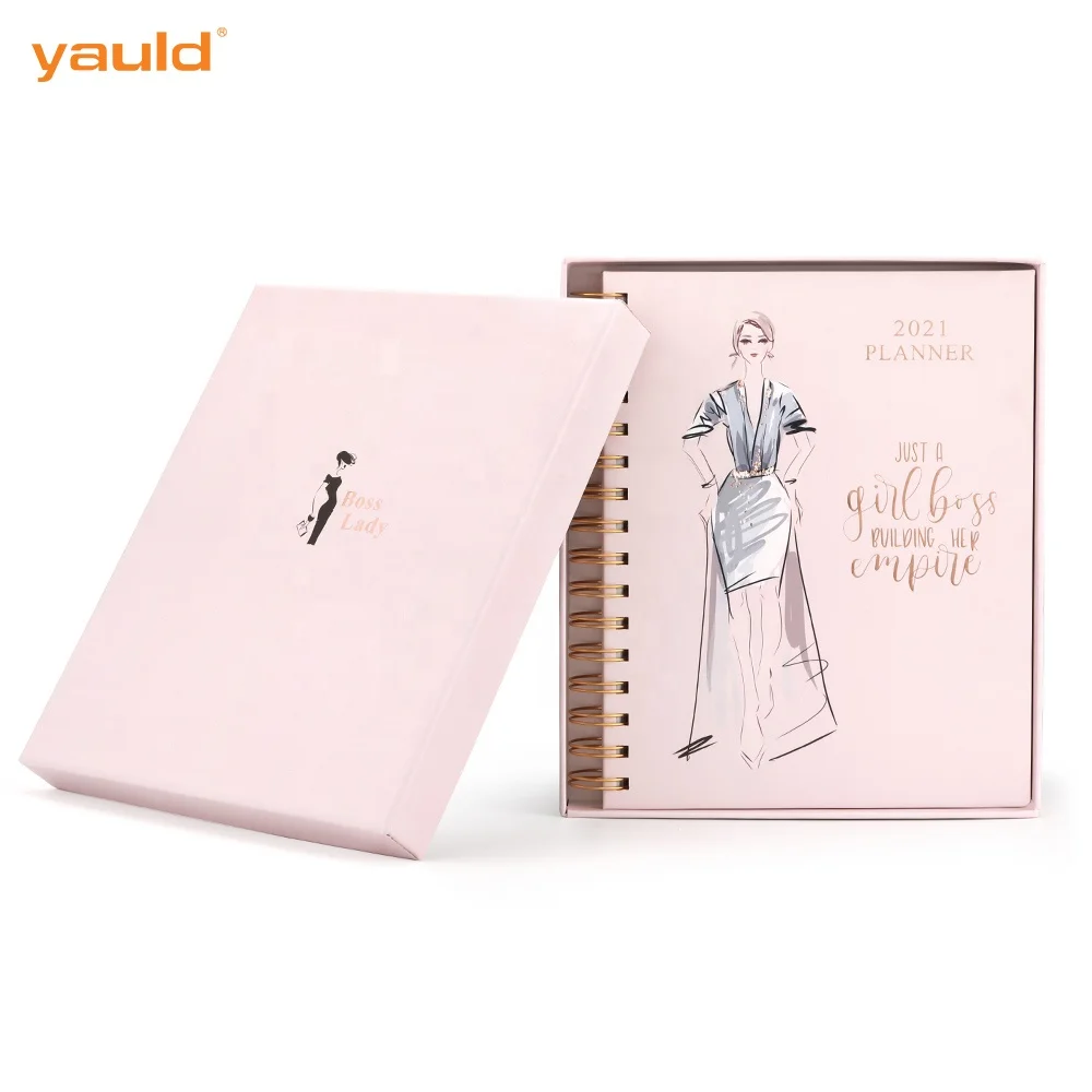 
Customized Wholesale 2021-2022 A4 A5 Monthly Weekly Daily Planner Custom Printing Hardcover Spiral Diary Pocket Journal Notebook 