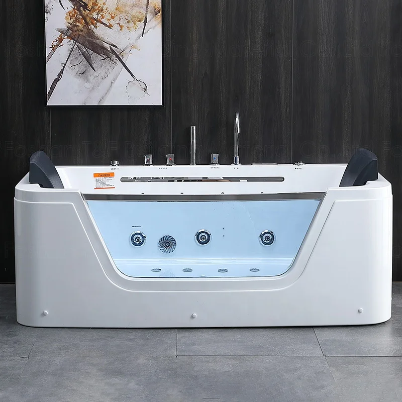 Leakage Protection Hot Tub Bath Led Color Light Jet Whirlpool Waterfall Massage Bathtub