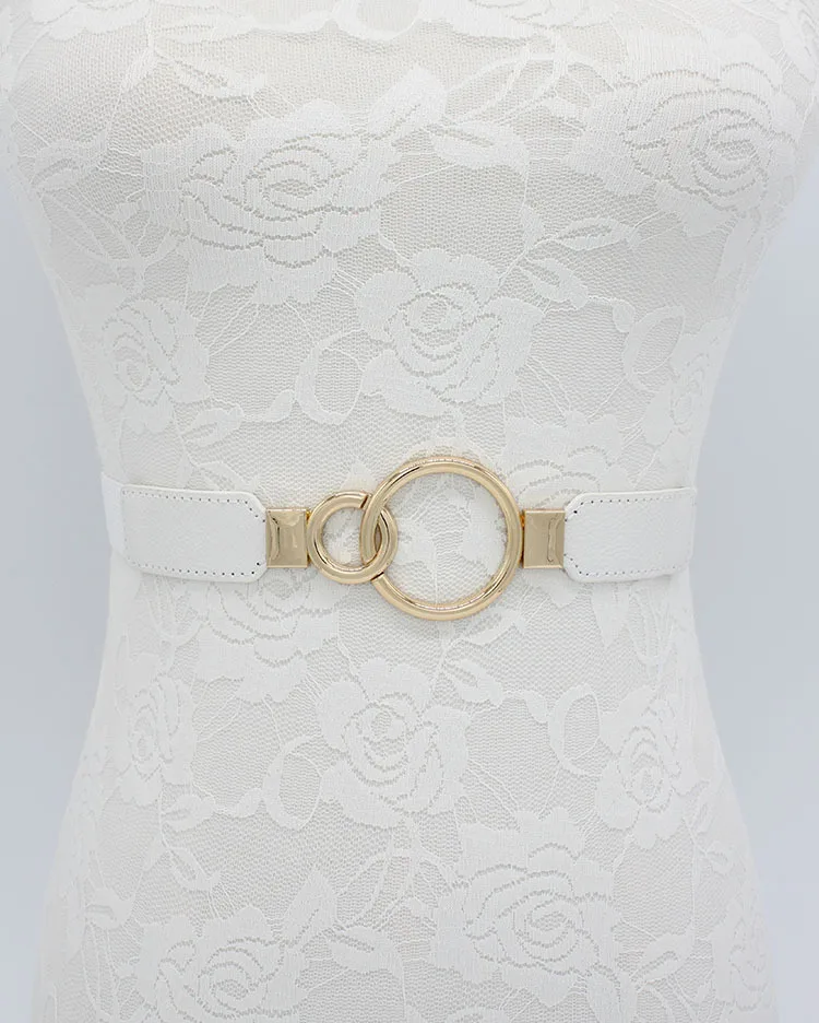 Black Belts Woman 2021 Leather Wide Elastic Ladies Belt For Dress Casual Card Buckle Belts