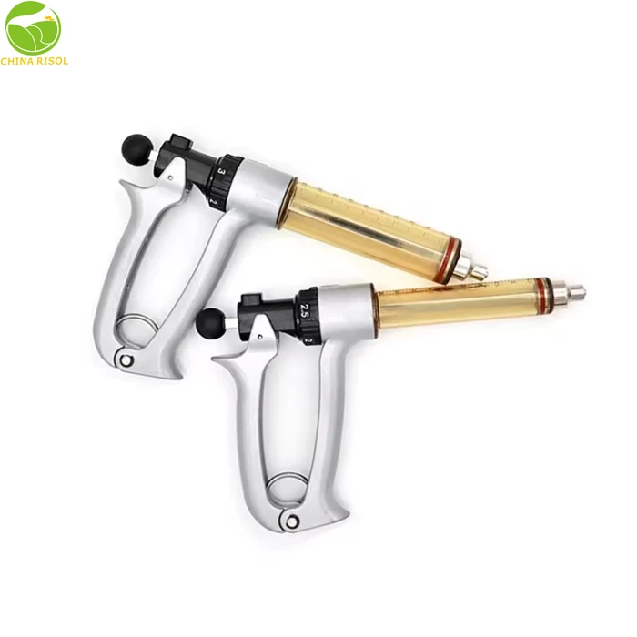 Various Capacity Animal Vaccine Injector Poultry Vaccines Veterinary 25ml50mlSemi-Automatic Syringe