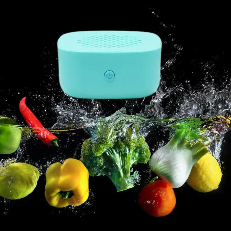 Home Kitchen Mini Smart Usb Rechargeable Wireless Water Ion Fruit Vegetable Food Cleaner Washer Purifier