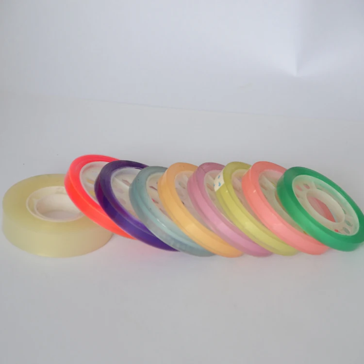 Cheap office single sided Color transparent adhesive tape with plastic core