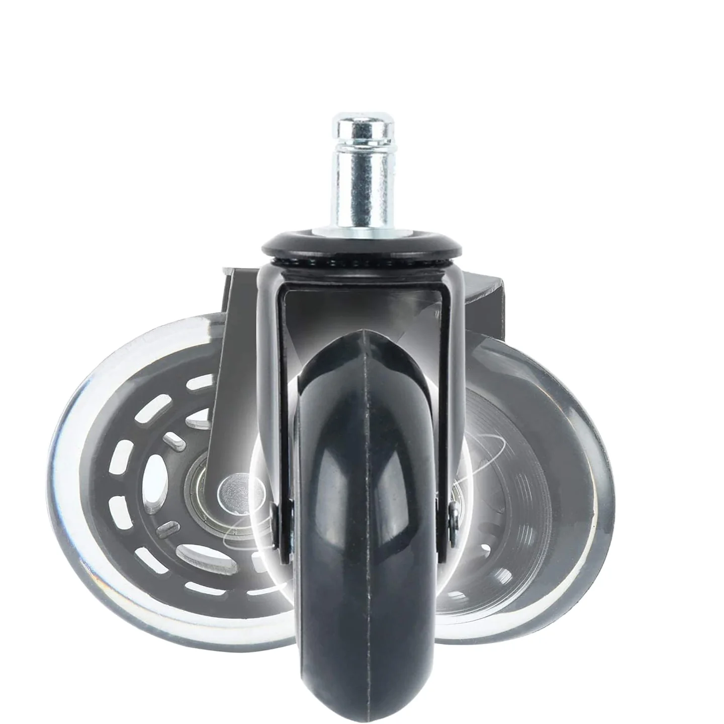 Office Chair Sofa Rotate Control Caster Brake,Smooth And Soft Rubber Wheel Shopping Cart Casters