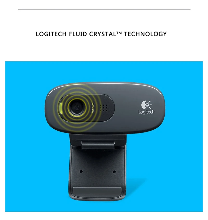 В наличии 100% оригинальная веб-камера Logitech C270 HD Vid 720P Встроенный микрофон USB2.0 Мини Компьютерная камера для рабочего стола или ноутбука веб-камера