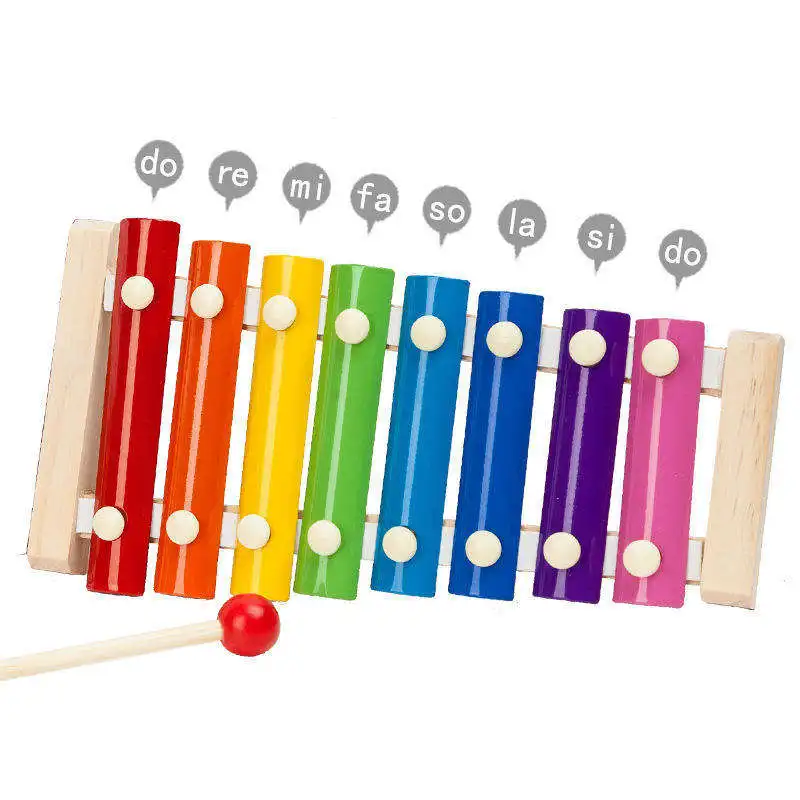 Wholesale Wooden Octave Hand Knocking Piano Baby Early Educational Musical xylophone Instruments Toys