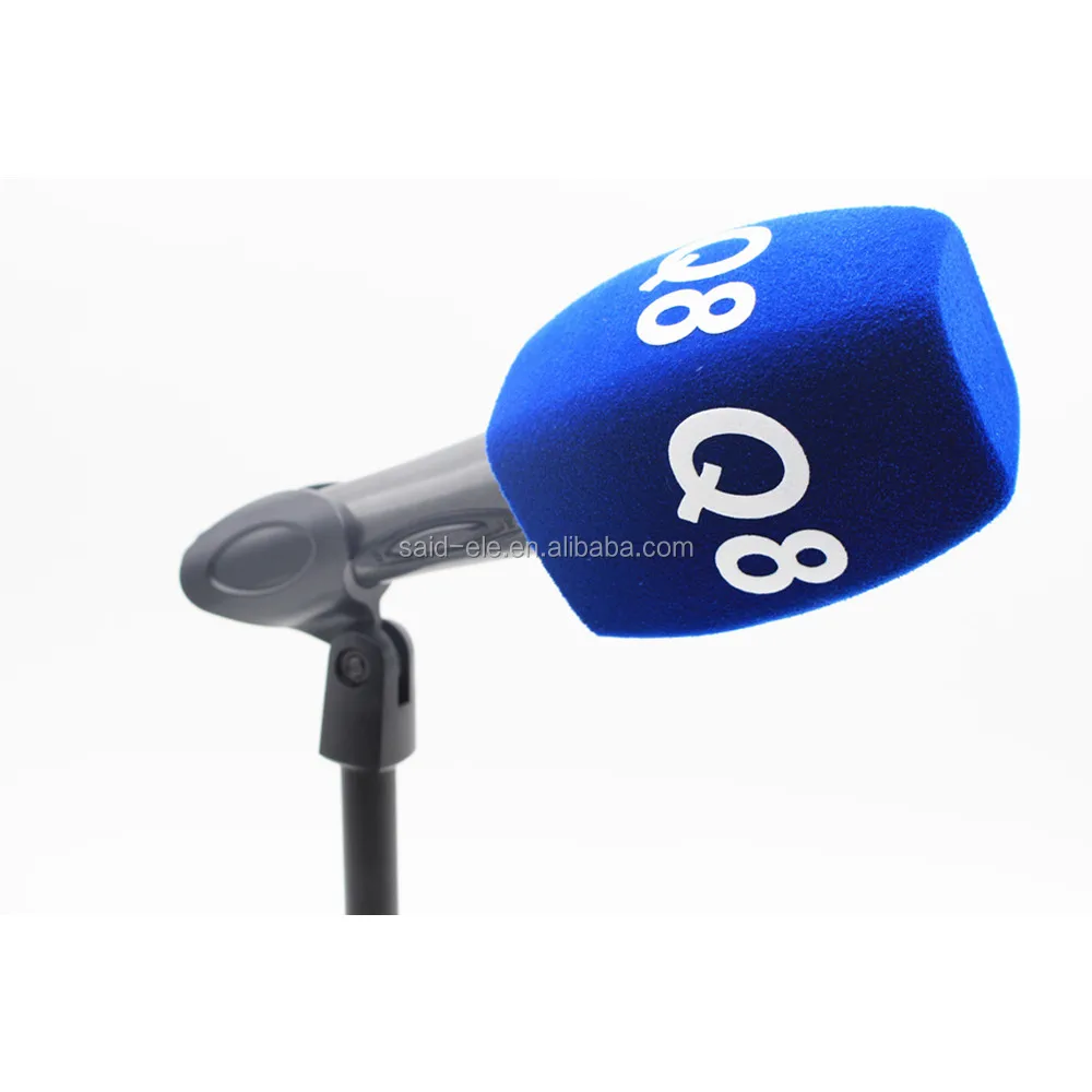 Microphone Windscreen Foam Cover Colorful Printed Logo Mic Sponge