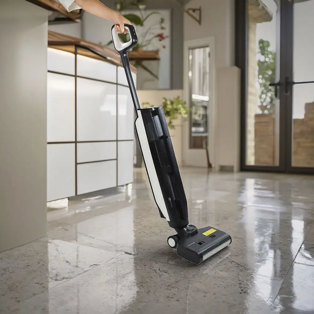 Large Battery Capacity Hand-Pushed Wet Dry Vacuum Cleaner Floor Washer For High Efficiency Cleaning