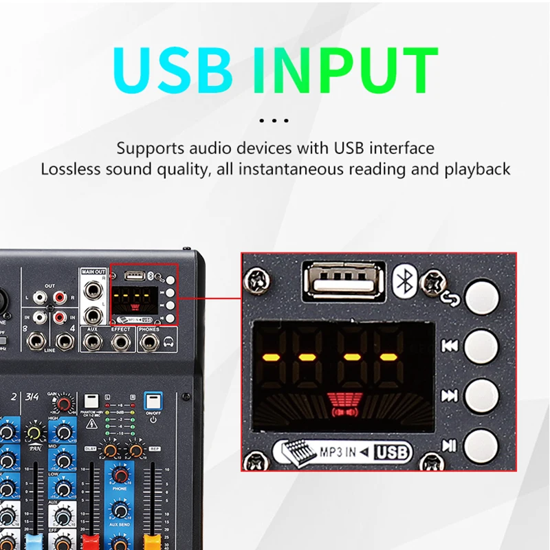  F4 USB мини микшер звуковая консоль с