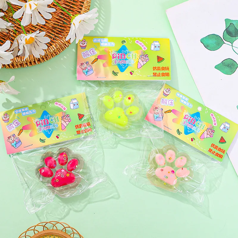 Wholesale TPR Cat Paw Toy Unisex Slow Rebound Hamster Claw Squeeze Gift Factory Direct Sale