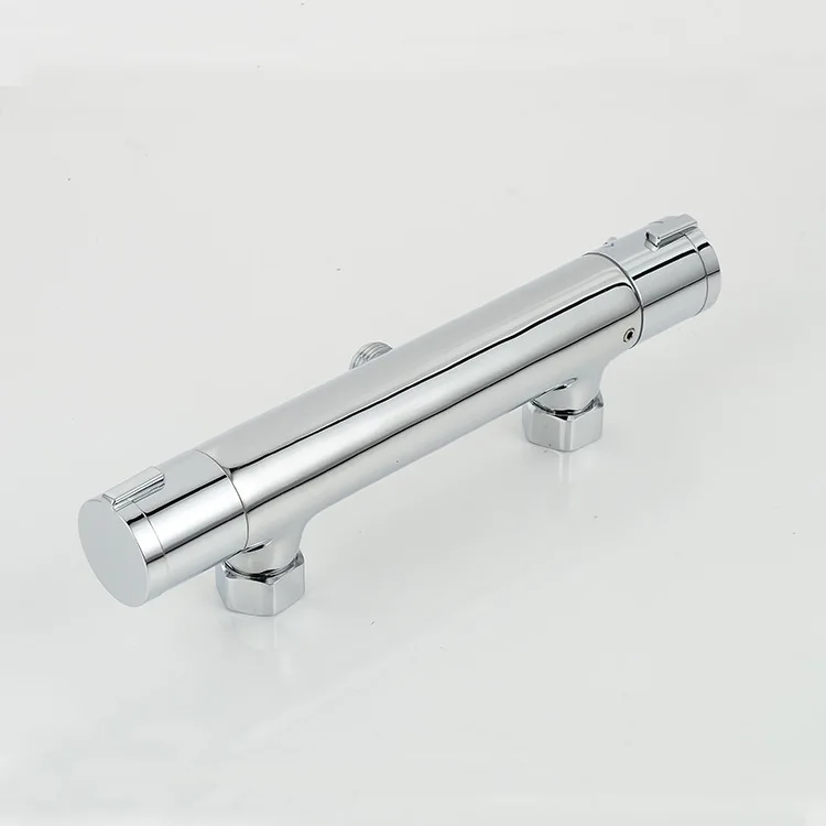 Thermostatic Shower Mixer Faucet Chromed Brass Wall Mount Constant Temperature Control Hot Cold Water Mixer