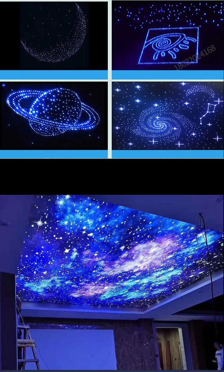  Rgb смешанный цвет мини-размер светодиодный волоконно-оптический Звездный потолочный светильник для автомобильной крыши украшения
