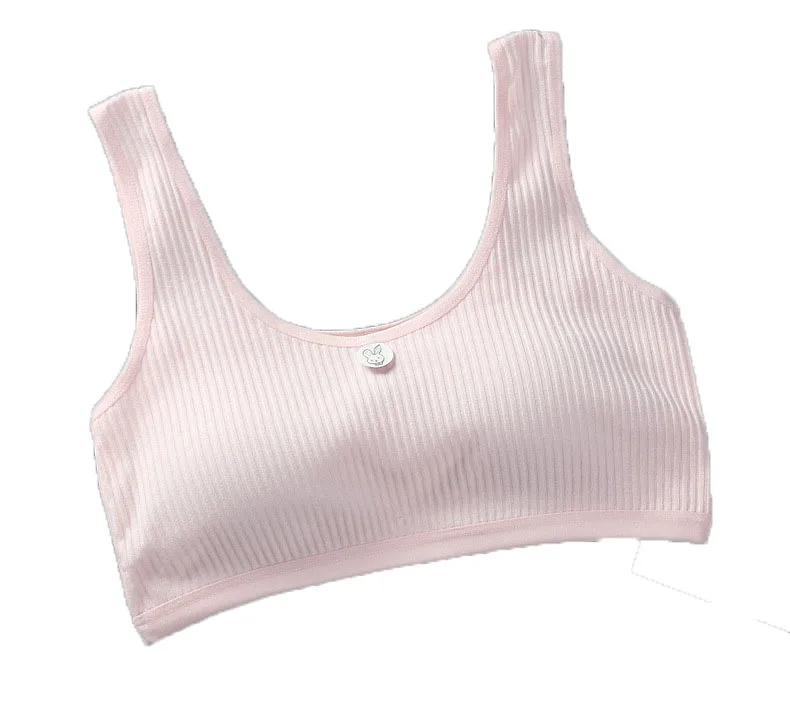 OEM Custom Design Factory New Plain Blank Seamless Teen Girls Underwear sets Bow Tie White Kids Bra and Briefs