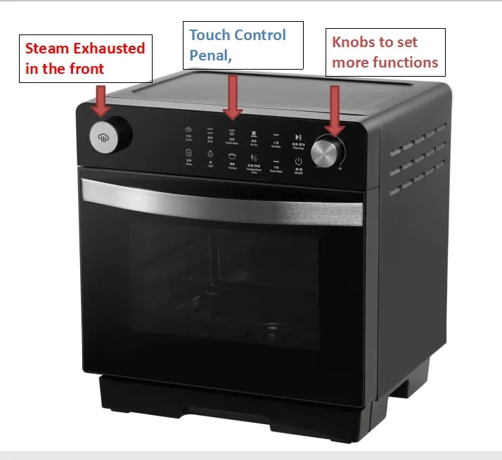 6-in-1 Toaster oven + air fryer +Steam + rice cooker + food dehydrator  + disinfection cabinet
